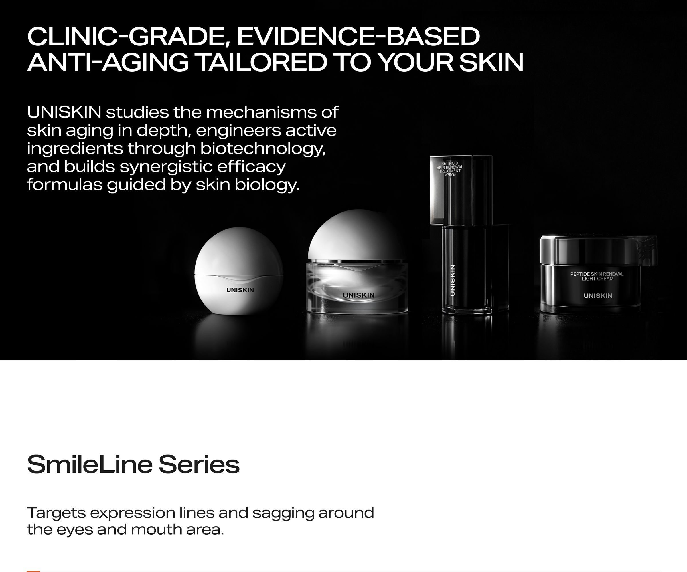 UNISKIN Products — clinic-grade, evidence-based anti-aging